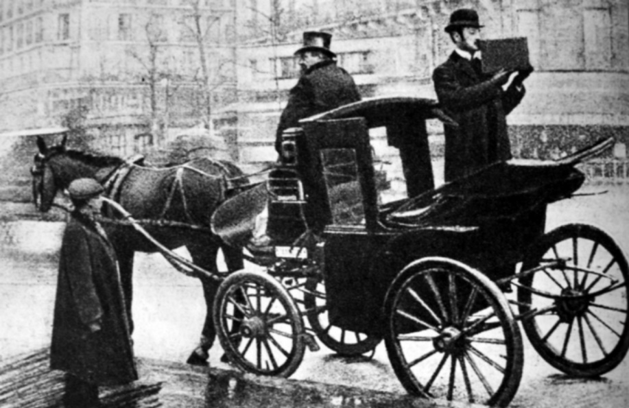 Obraz zawierający koń, wagon, narysowane, ciągnięcieOpis wygenerowany automatycznie