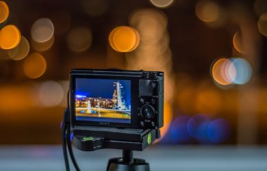 Bokeh Effect of Black Sony Point-and-shoot Camera