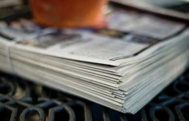 pile of newspapers