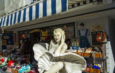 White Concrete Statue of a Woman