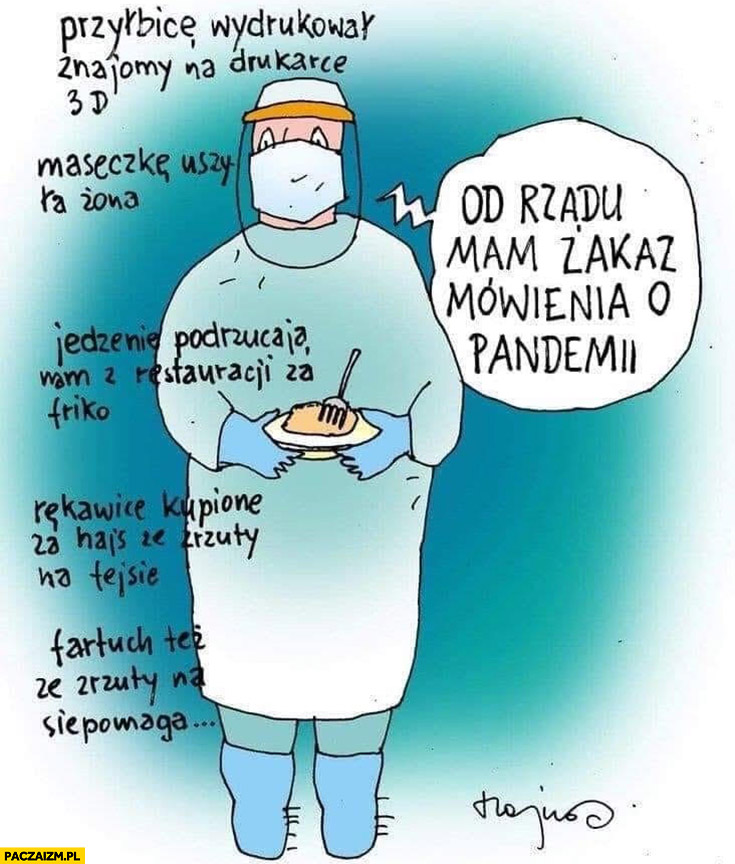 Lekarz od rządu mam zakaz mówienia o pandemii wszystko inne dali ludzie