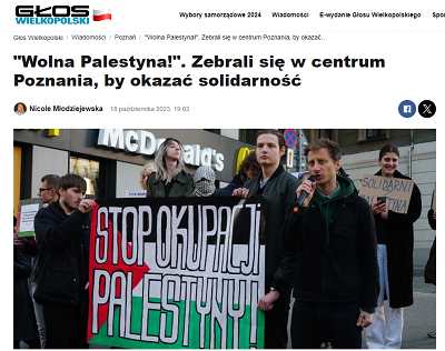 Demonstracja w Poznaniu w dniu 17 października ubiegłego roku. Uczestnicy demonstracji trzymali  banery, na których dało się zauważyć hasła, jak: \